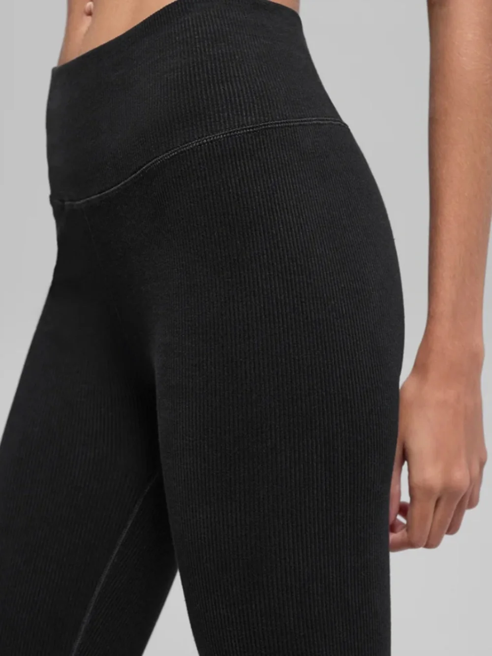 ALO Seamless High-Waist Two Tone Rib Legging Size Small